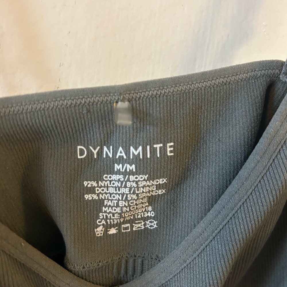 Dynamite Charcoal Ribbed Top - Picture 3 of 4